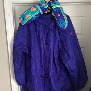 Obermeyer Purple Ski Jacket with Multicolor Accents